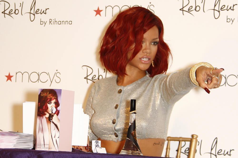 Rihanna at perfume launch