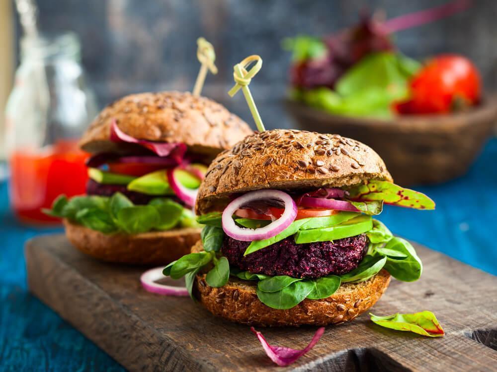 Veggie burgers with chard