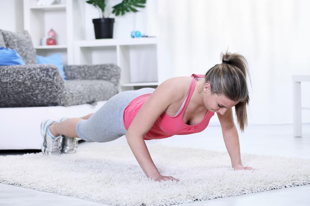 Woman doing push ups